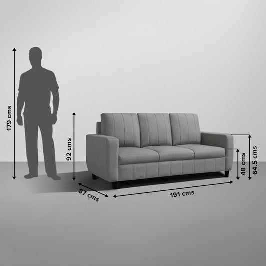 Sofa|Bae|3+2+1|Seater|Sofa|Set|Fabric|Stone|Grey