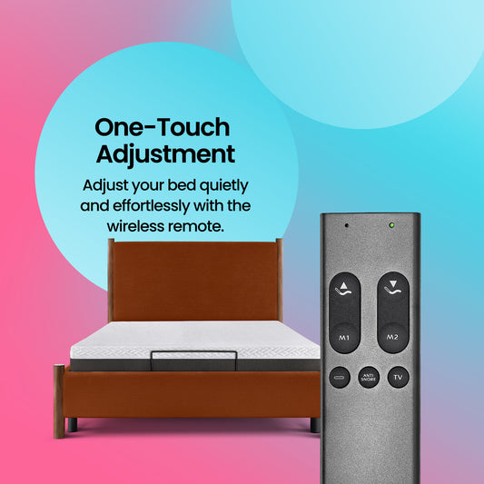 Boba Move - Adjustable Bed Orra Upholstered Bed King Size (Rust) + Sense Mattress 8" (20.3 cm)
