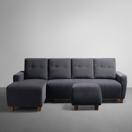 Sofa|Yolo|3|Seater|LHS|L|Shape|Sofa|Set|with|Ottoman|Fabric|Sesame|Grey