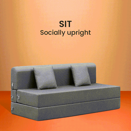 Napster|Sofa|Cum|Bed|3|seater|Fabric|Graphite|Grey