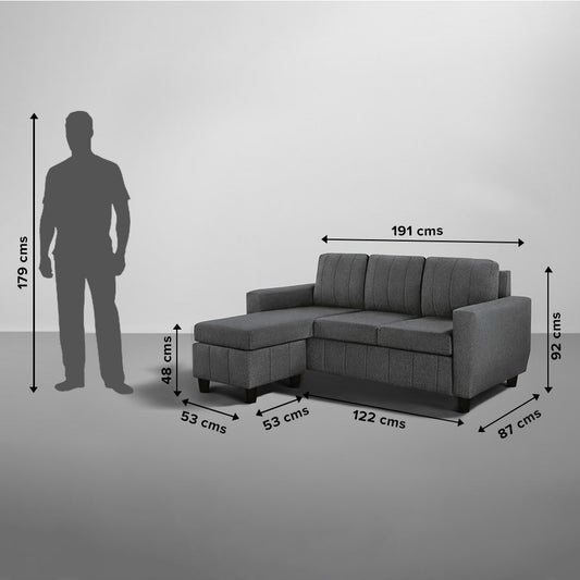 Sofa|Bae|4|Seater|Interchangeable|L|Shape|Sofa|Set|Fabric|Woody|Brown