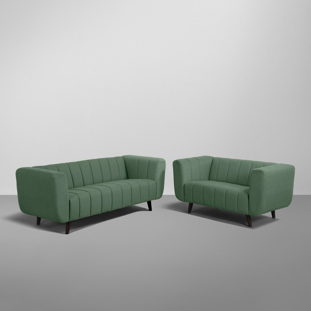 Buy Sleepyhead Kiki 2 Seater Green Fabric Sofa Online at