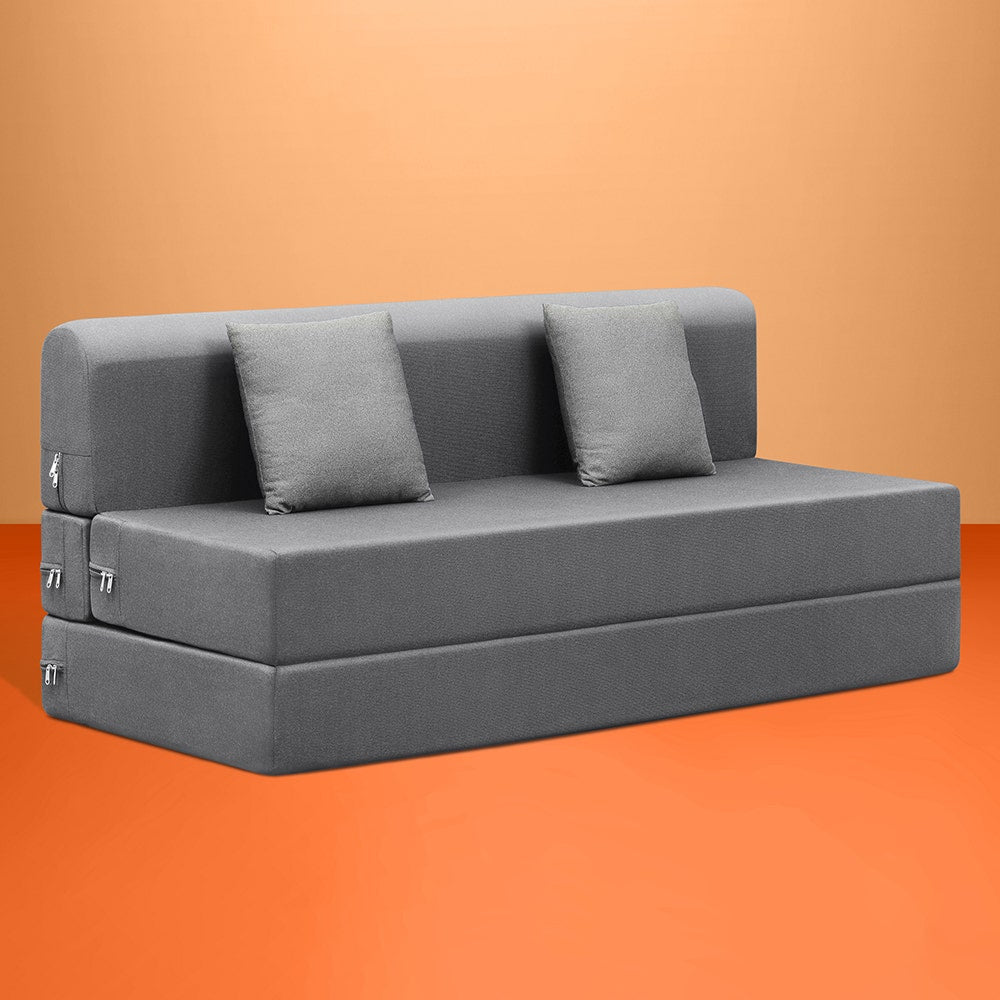 Napster|Sofa|Cum|Bed|3|seater|Fabric|Graphite|Grey