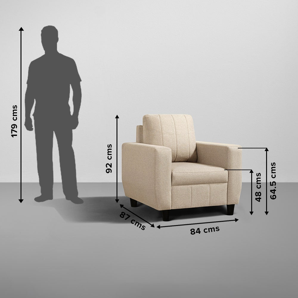 Sofa|Bae|3+1+1|Seater|Sofa|Set|Fabric|Pebble|Brown