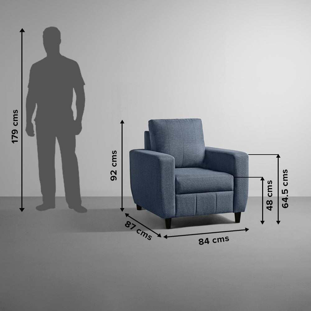 Sofa|Bae|3+2+1|Seater|Sofa|Set|Fabric|Ocean|Blue