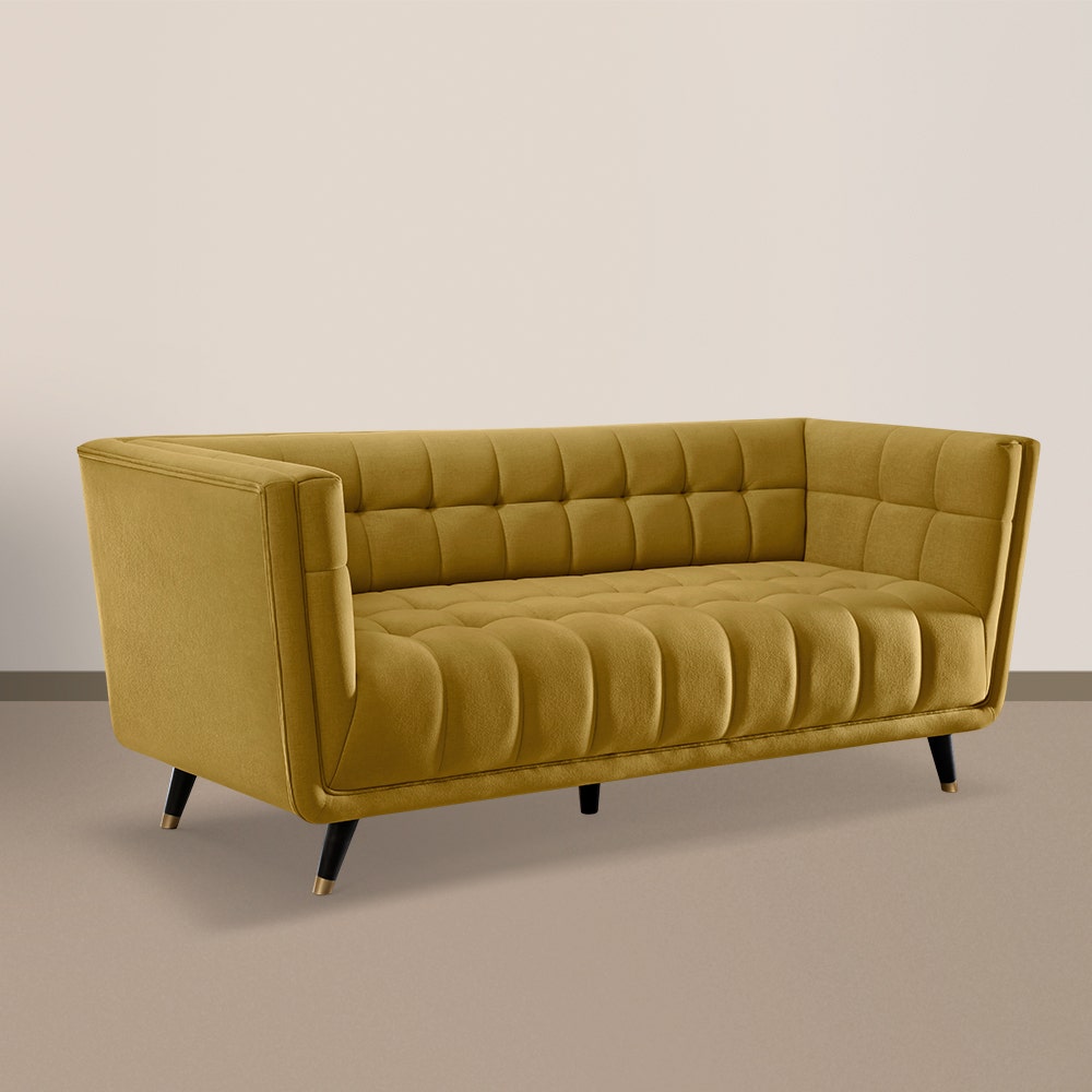 Sofa|BITE|3|Seater|Fabric|Arrowwood|Yellow