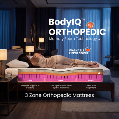 Laxe - Pincore Latex Mattress with BodyIQ Orthopedic Memory Foam - Ivory White