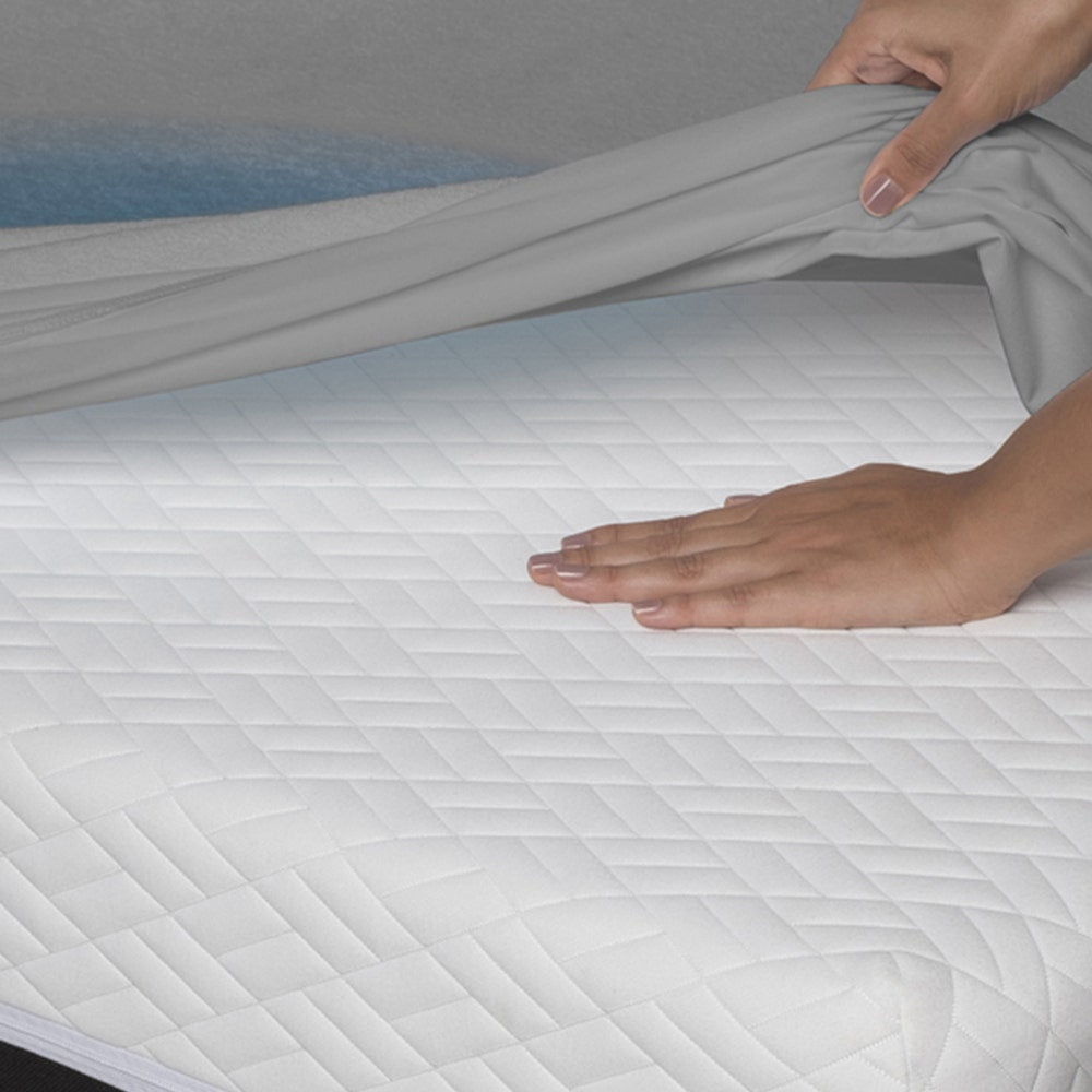 Bamboo|Terry|Waterproof|Mattress|Protector|75|36|inches|Single|Size|Grey