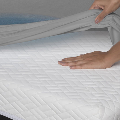 Bamboo|Terry|Waterproof|Mattress|Protector|75|36|inches|Single|Size|Grey