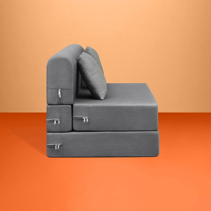 Napster|Sofa|Cum|Bed|3|seater|Fabric|Graphite|Grey