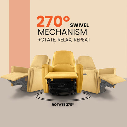 Recliner|R8|Fabric|Arrowwood|Yellow|1|Seater