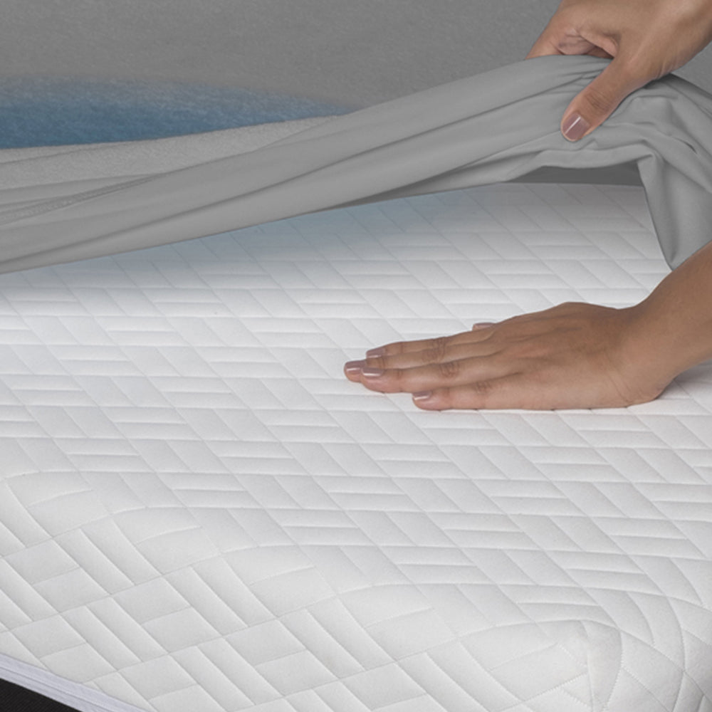Bamboo|Terry|Waterproof|Mattress|Protector|Grey