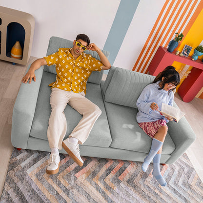 Sofa|Tilt|2|Seater|Lounger|Sofa|with|Adjustable|Backrest|Oyster|Grey