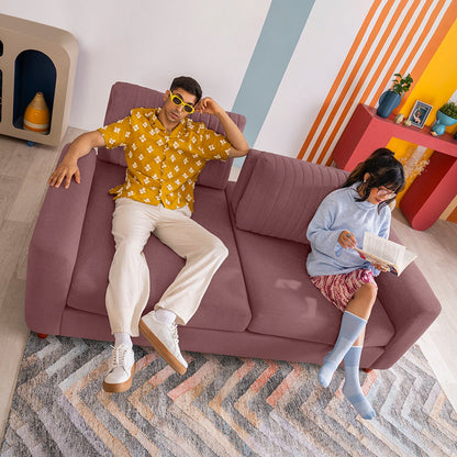 Sofa|Tilt|2|Seater|Lounger|Sofa|with|Adjustable|Backrest|Lilly|Pink