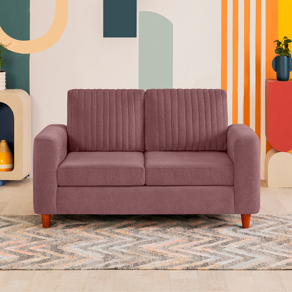 Sofa|Tilt|2|Seater|Lounger|Sofa|with|Adjustable|Backrest|Lilly|Pink