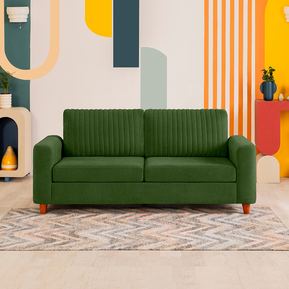 Sofa|Tilt|3|Seater|Lounger|Sofa|with|Adjustable|Backrest|Avocado|Green