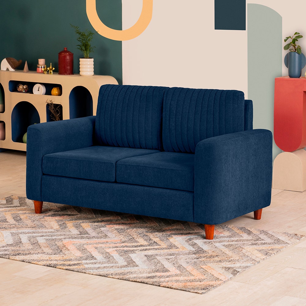 Sofa|Tilt|2|Seater|Lounger|Sofa|with|Adjustable|Backrest|Berry|Blue