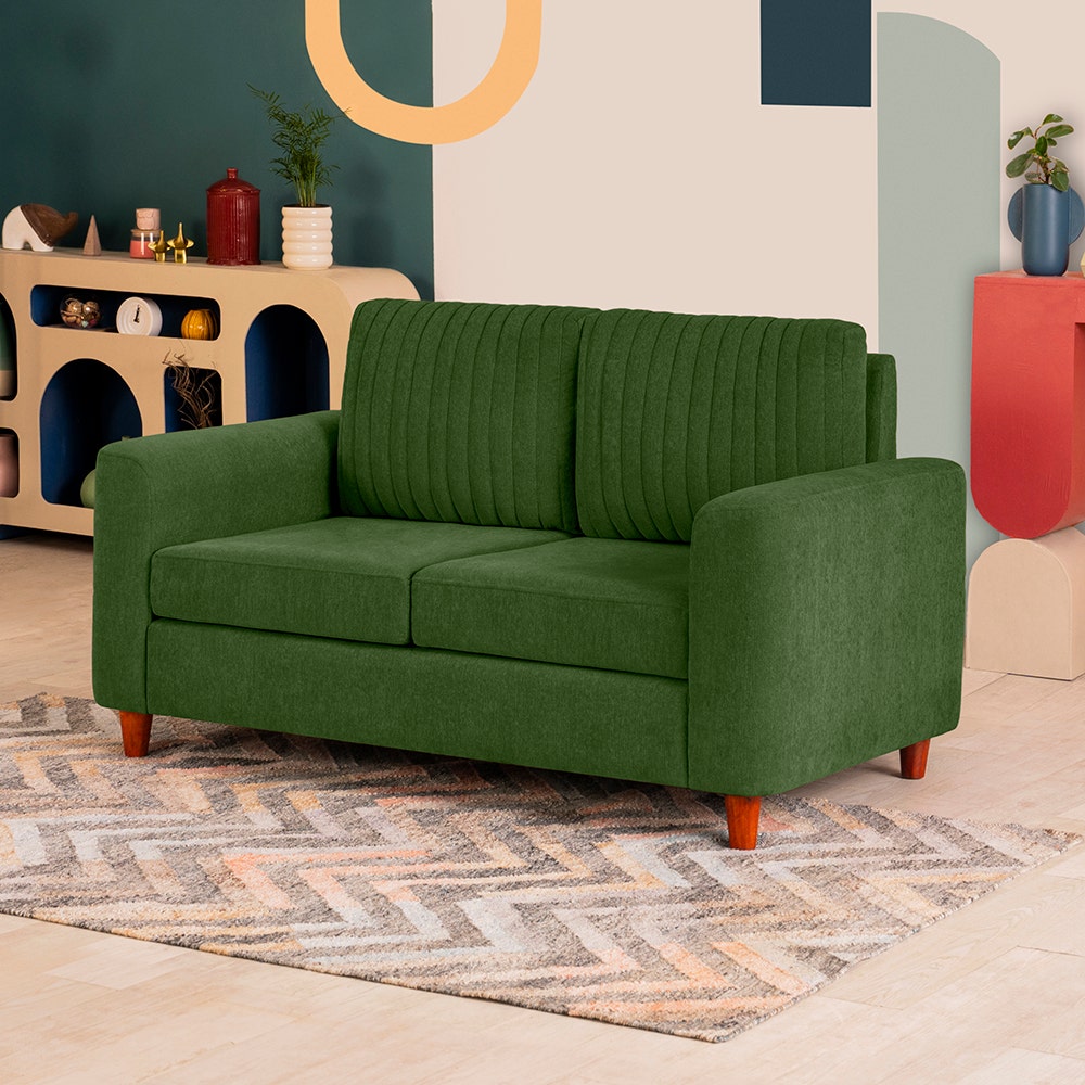 Sofa|Tilt|2|Seater|Lounger|Sofa|with|Adjustable|Backrest|Avocado|Green