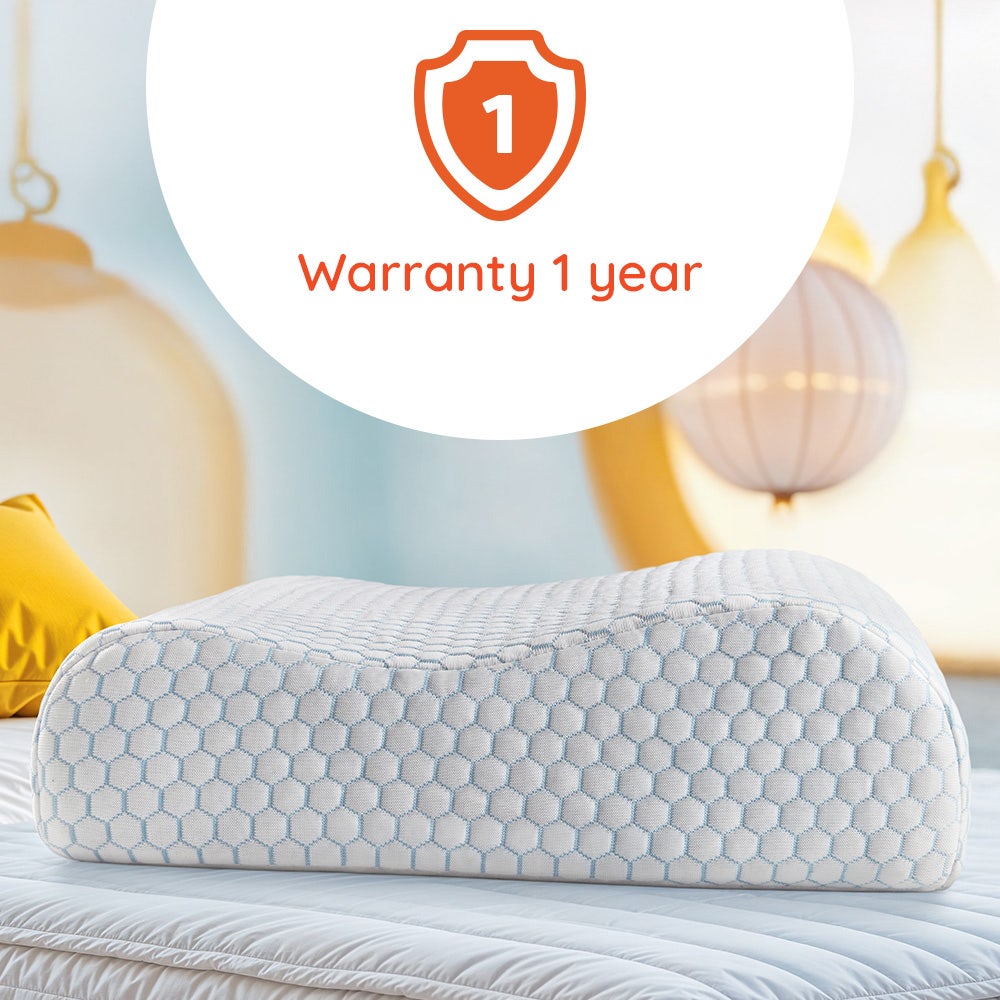 Yawn|Neck|Contour|Ortho|Cool|Pad|Cervical|Memory|Foam|Pillow|21|13|Inch|White