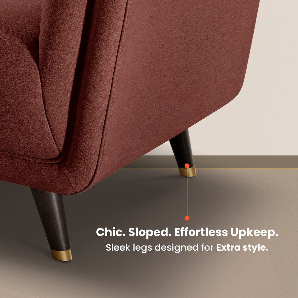 Sofa|BITE|3|Seater|Fabric|Firedbrick|Red