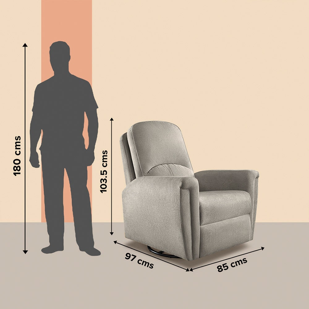 Recliner|R8|Fabric|Sedona|Sage|Grey|1|Seater