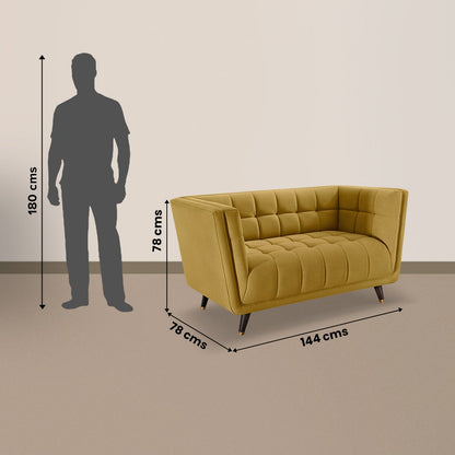 Sofa|BITE|2|Seater|Fabric|Arrowwood|Yellow