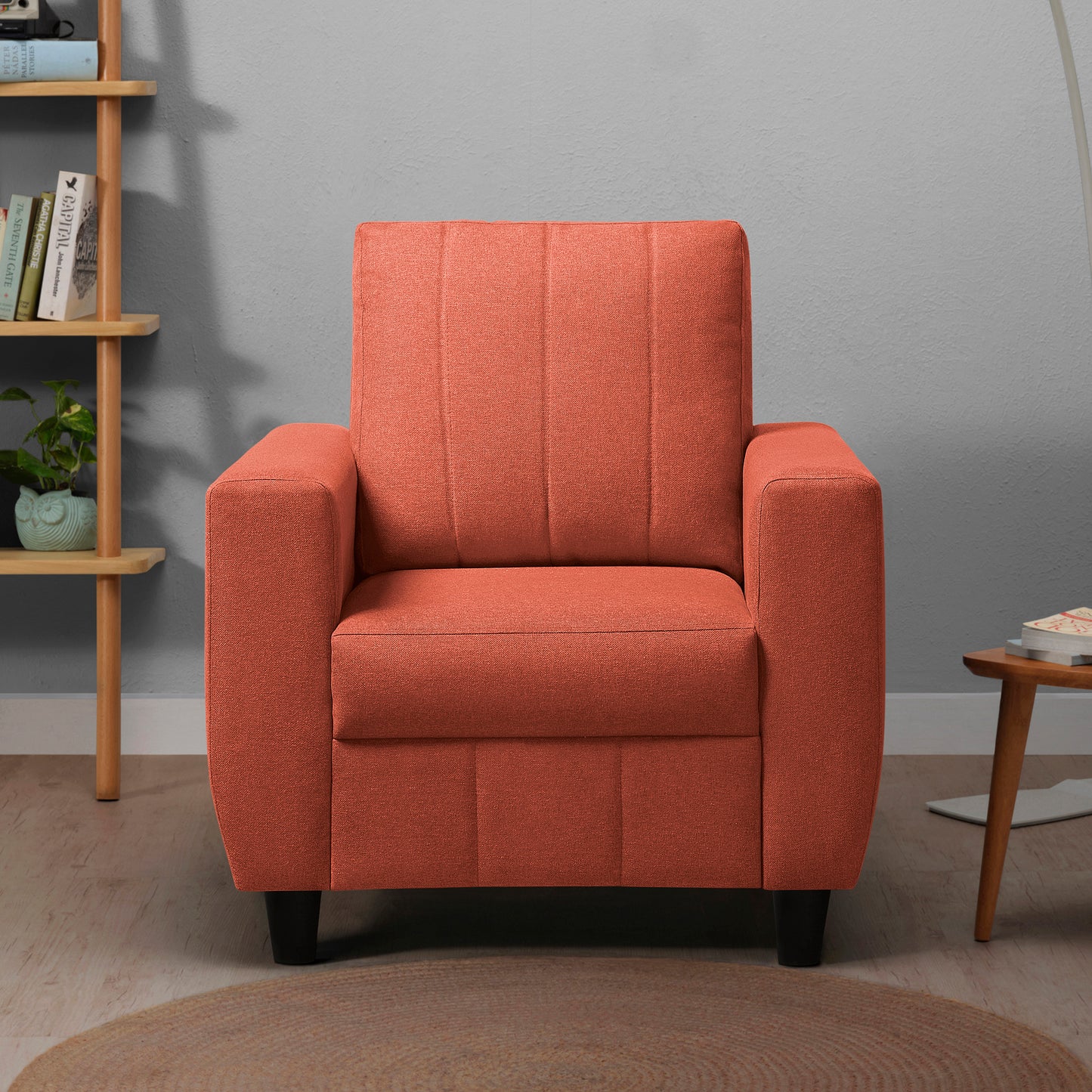 Sofa|Bae|1|Seater|Sofa|Fabric|Ember|Orange