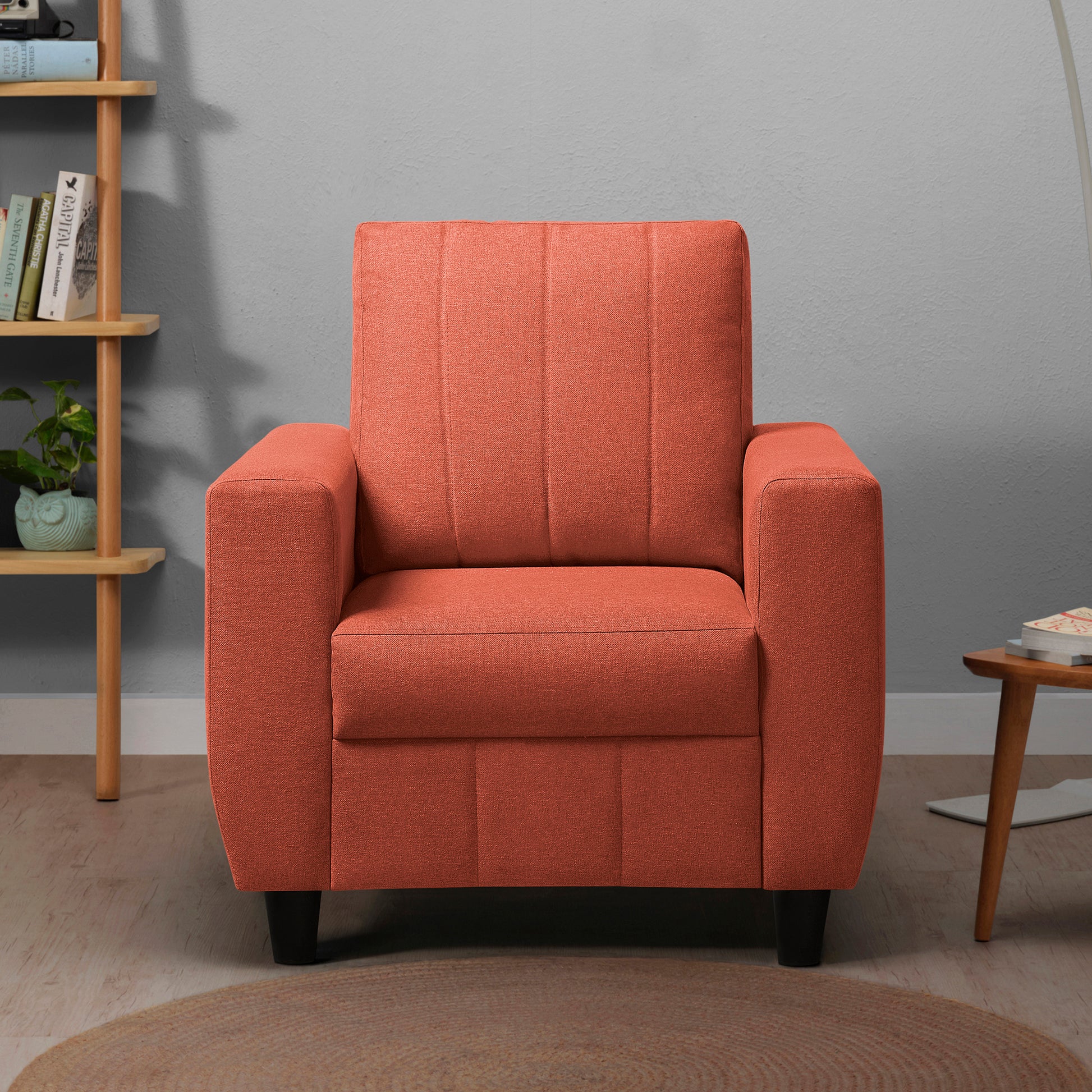 Sofa|Bae|1|Seater|Sofa|Fabric|Ember|Orange