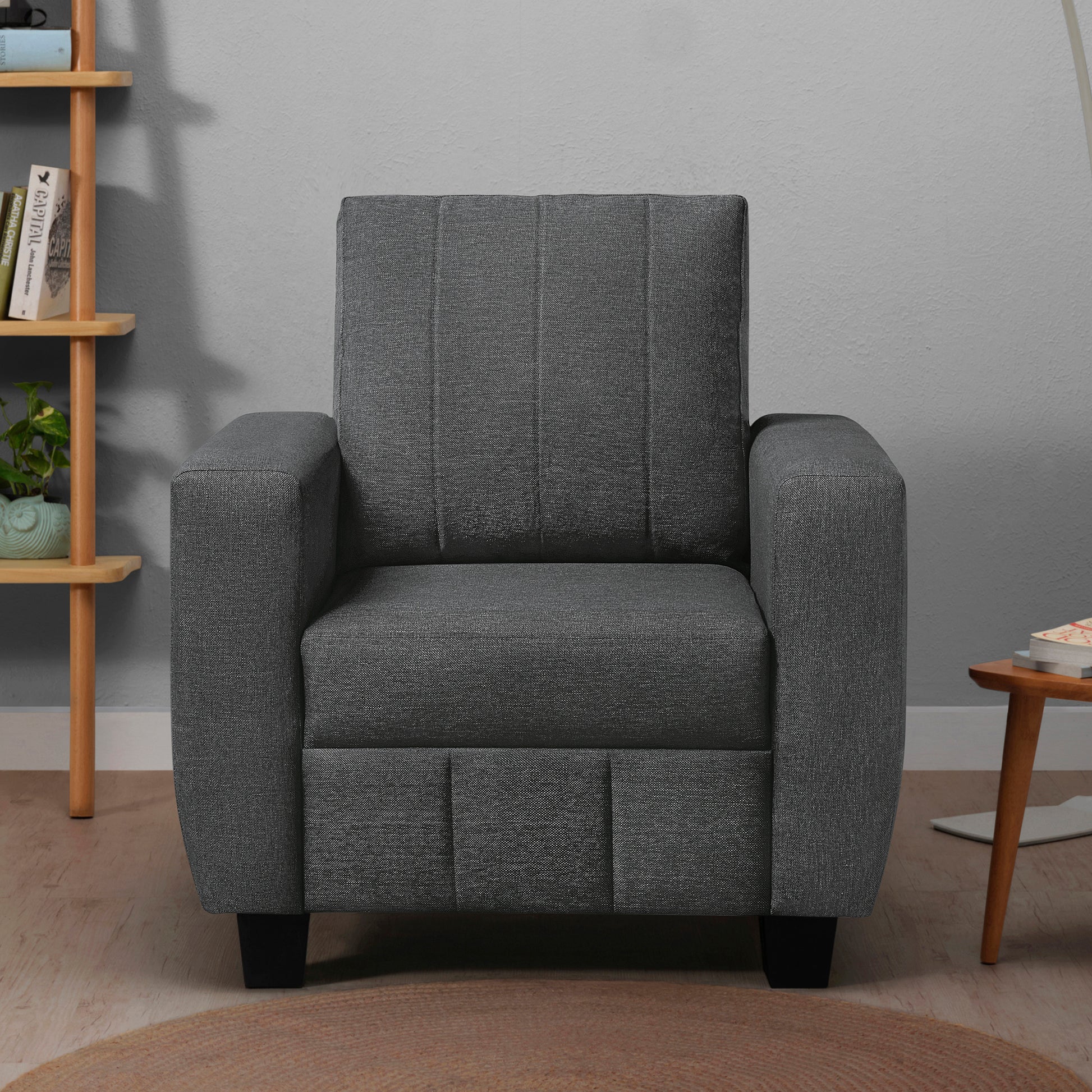 Sofa|Bae|1|Seater|Sofa|Fabric|Woody|Brown