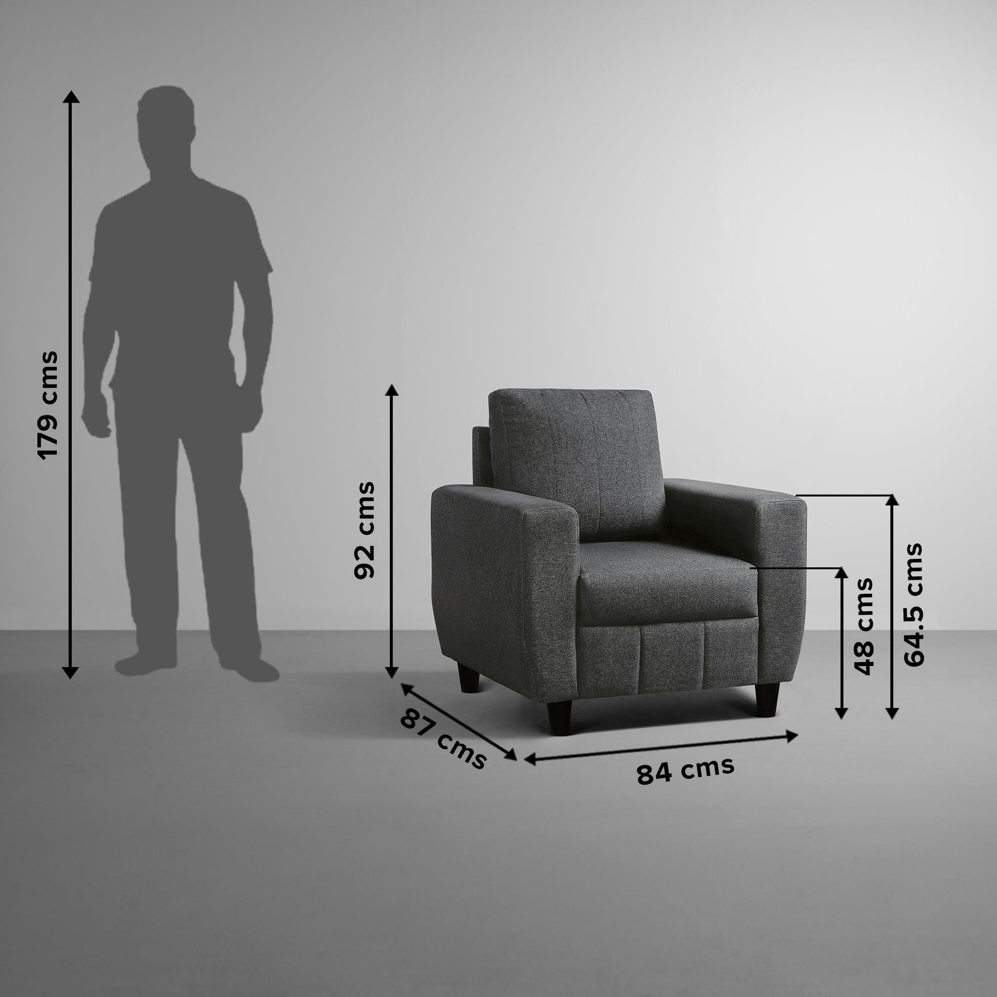 Sofa|Bae|1|Seater|Sofa|Fabric|Woody|Brown