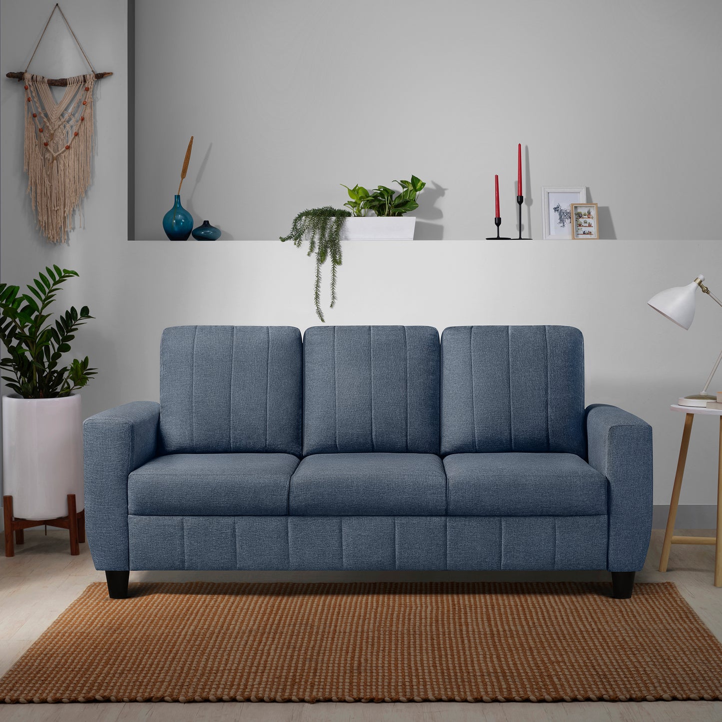 Sofa|Bae|3|Seater|Sofa|Fabric|Ocean|Blue