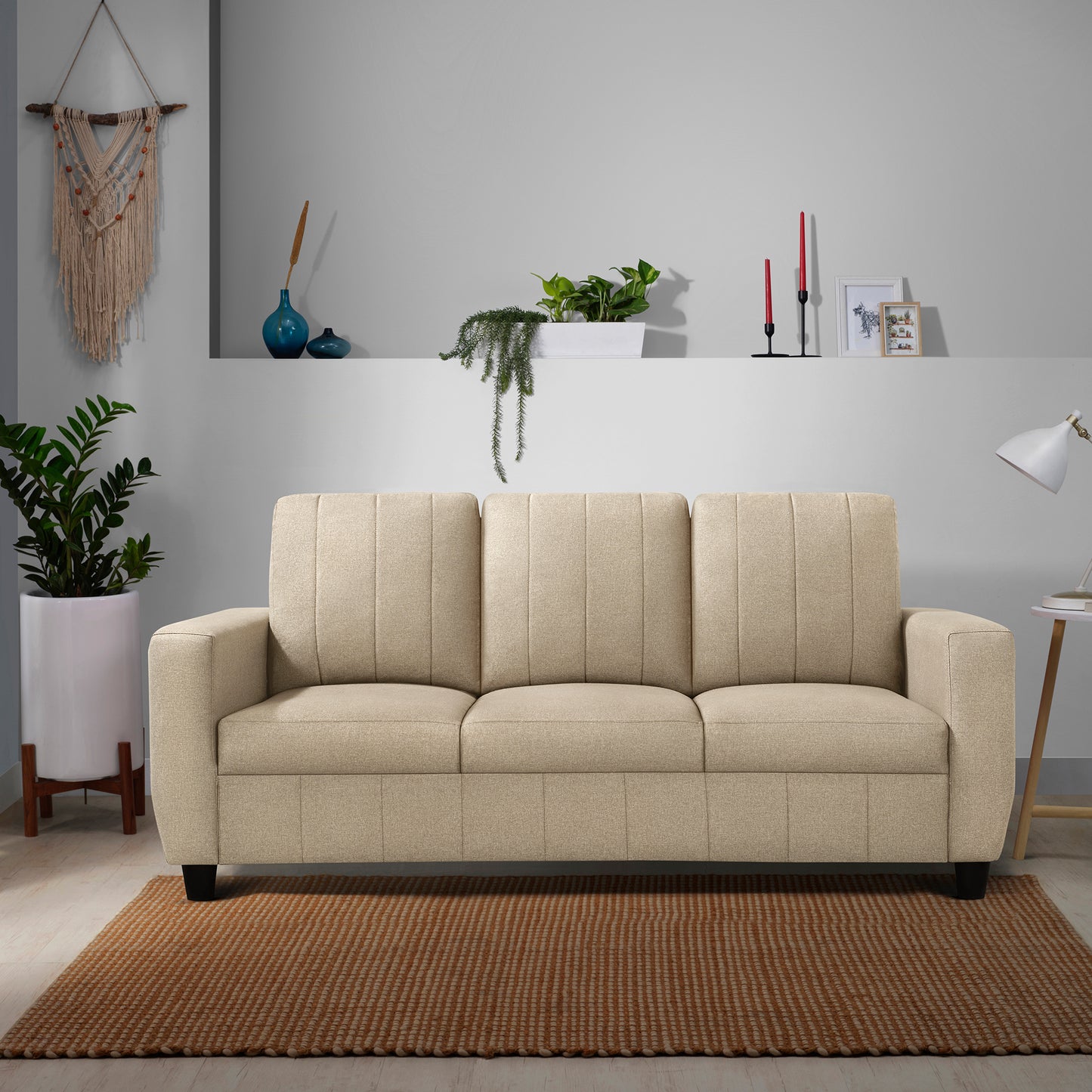 Sofa|Bae|3|Seater|Sofa|Fabric|Pebble|Brown