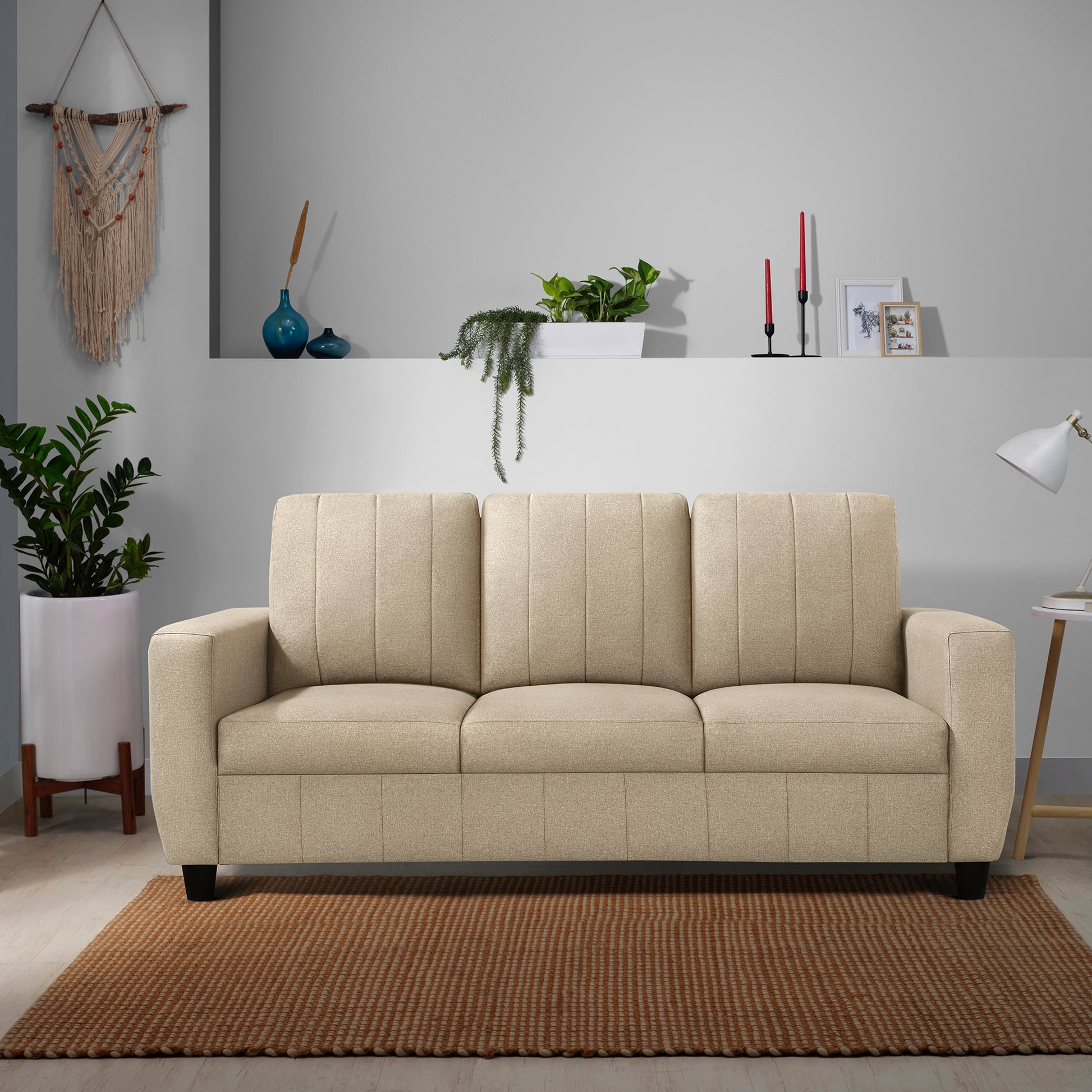 Sofa|Bae|3|Seater|Sofa|Fabric|Pebble|Brown