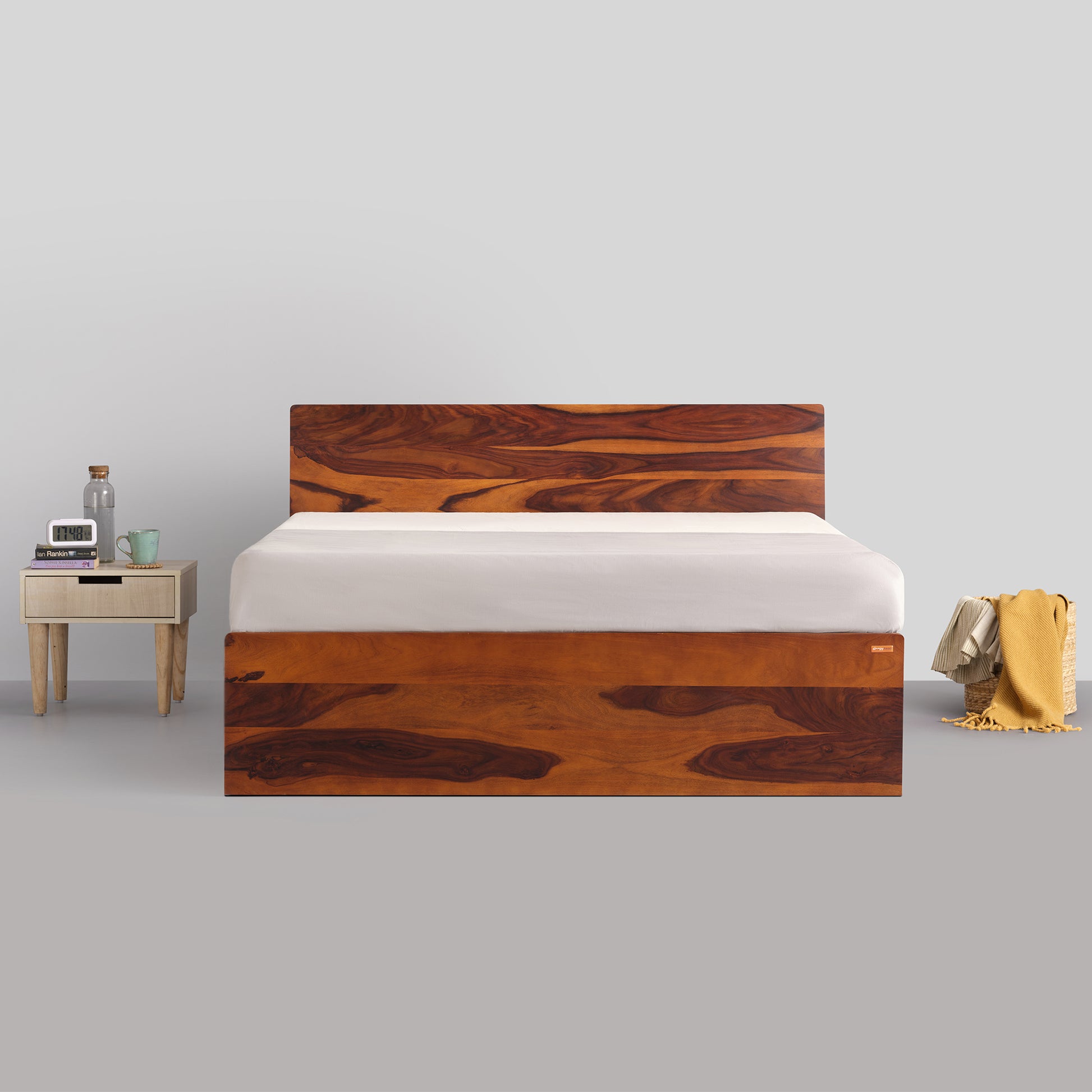 Bed|GS|Premium|Solid|Wood|Bed|With|Storage|King|Size