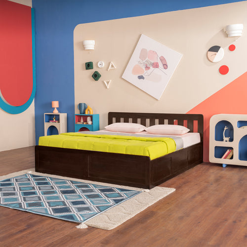 Sleepyhead|Bed|MS|Premium|Solid|Mahagony|Wood|Bed|With|Storage|Queen