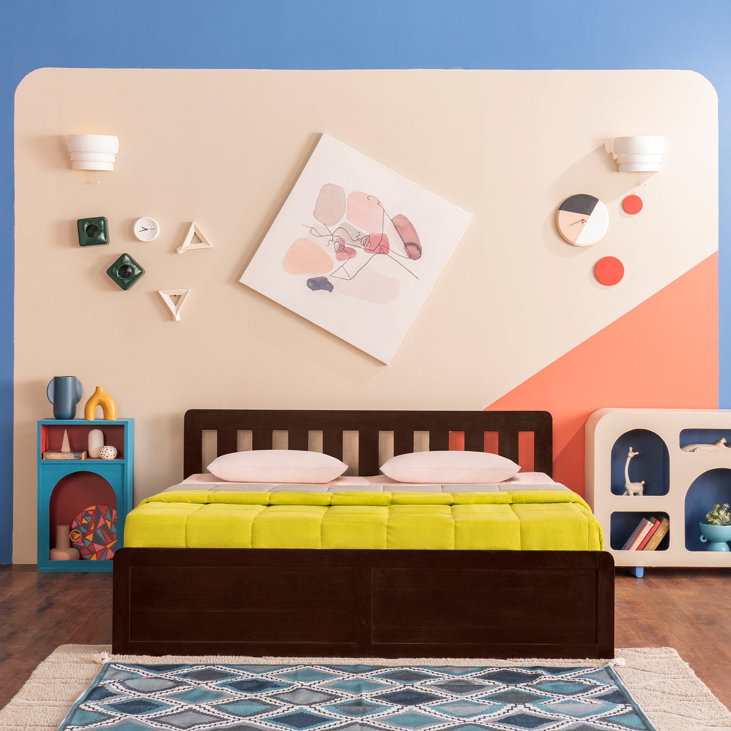 Sleepyhead|Bed|MS|Premium|Solid|Mahagony|Wood|Bed|With|Storage|Queen