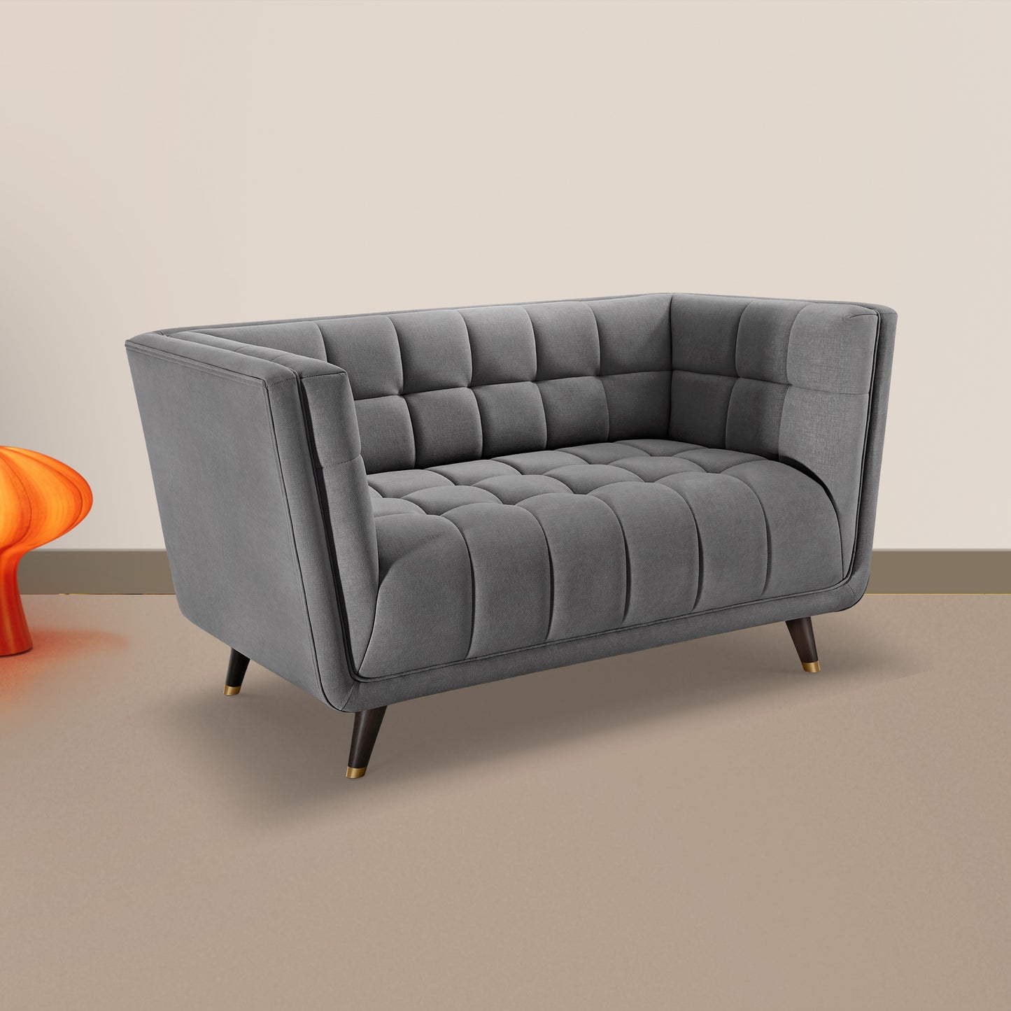 Sofa|BITE|2|Seater|Fabric|Gunmetal|Grey