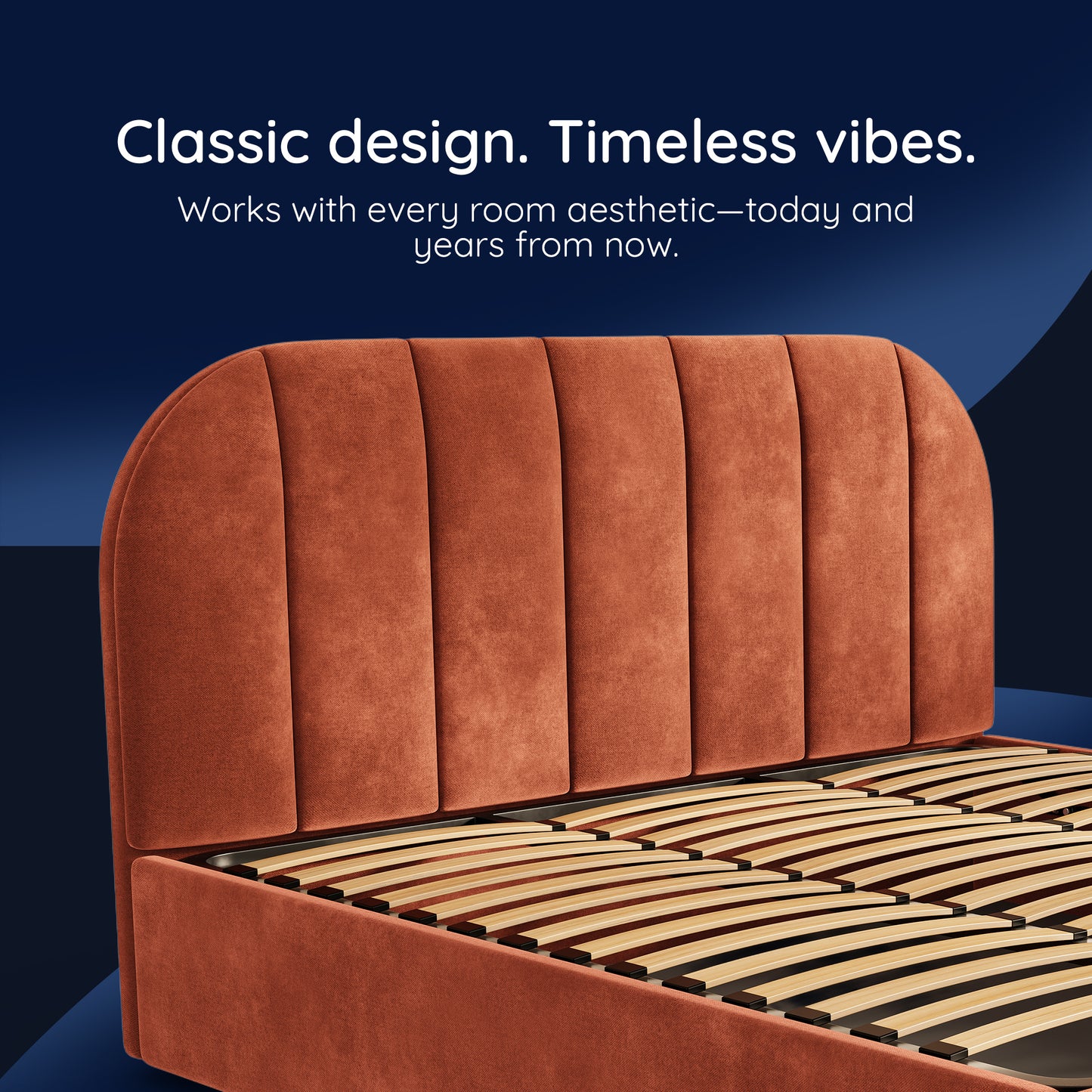 Boba Bed WS - Upholstered Bed with Hydraulic Storage King Size (Baked Clay Rust)