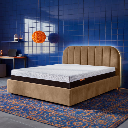 Boba Bed WS - Upholstered Bed with Hydraulic Storage King Size (Sepia Tint Brown)