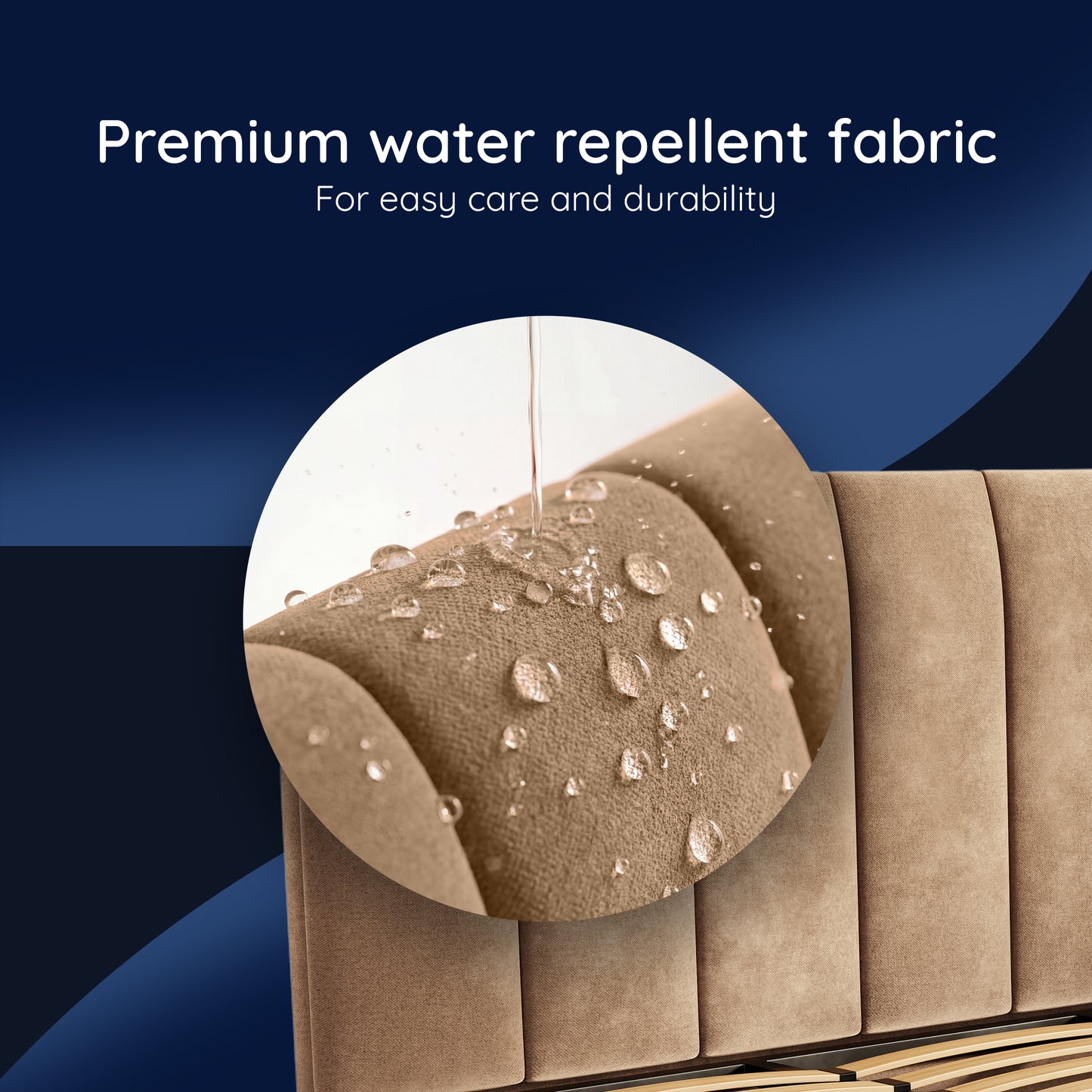 Boba Bed WS - Upholstered Bed with Hydraulic Storage King Size (Sepia Tint Brown)