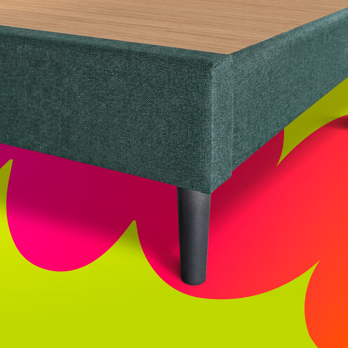 Boba Bed NS - Upholstered Bed Without Storage, King Size (Mirage Blue)