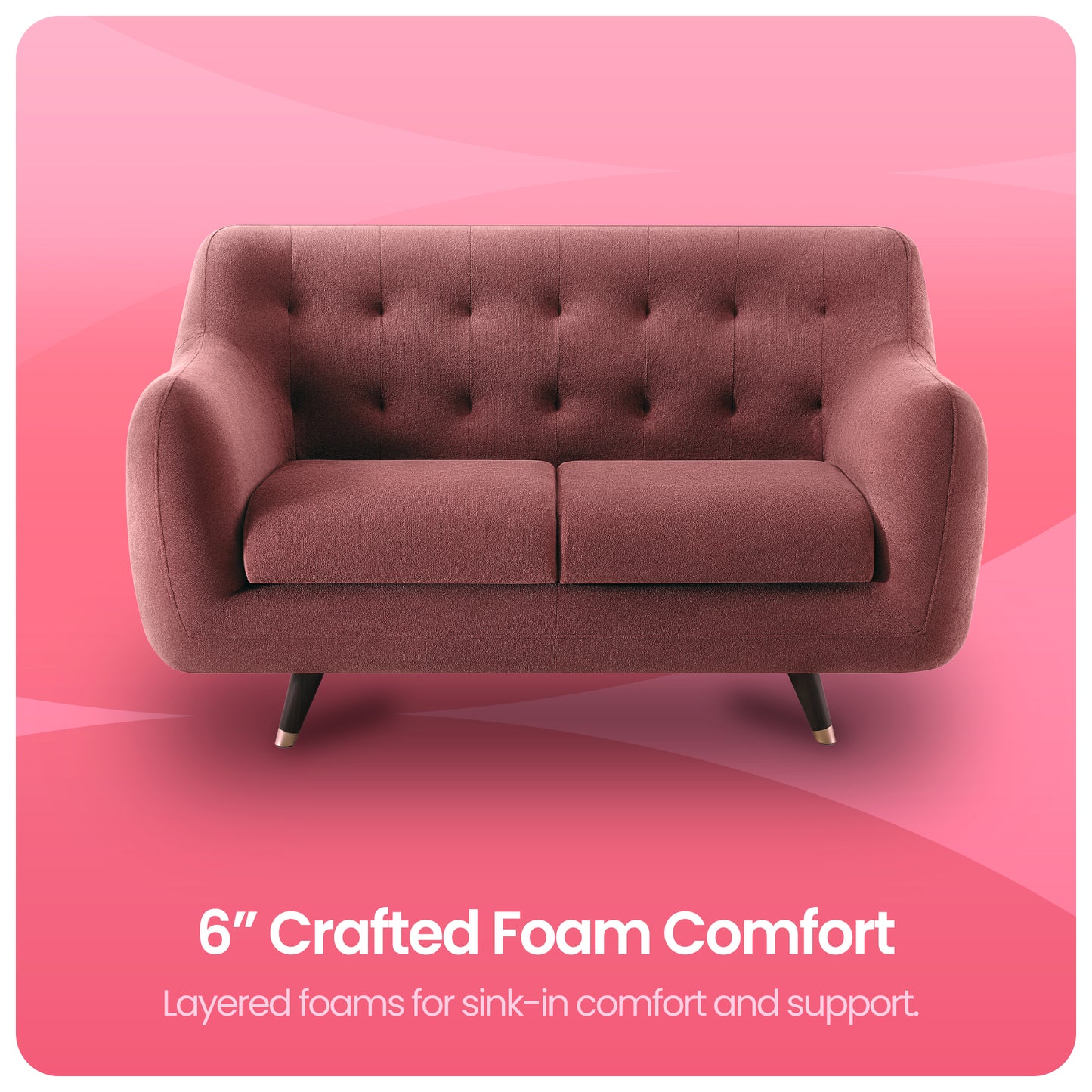 Sofa|Bubbles|2|Seater|Sofa|Fabric|Canyon|Rose