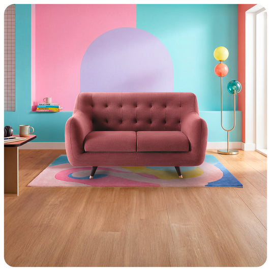 Sofa|Bubbles|2|Seater|Sofa|Fabric|Canyon|Rose