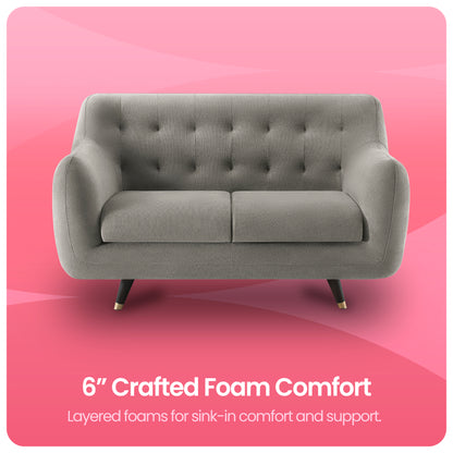 Sofa|Bubbles|2|Seater|Sofa|Fabric|Flint|Grey