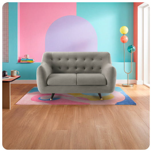 Sofa|Bubbles|2|Seater|Sofa|Fabric|Flint|Grey