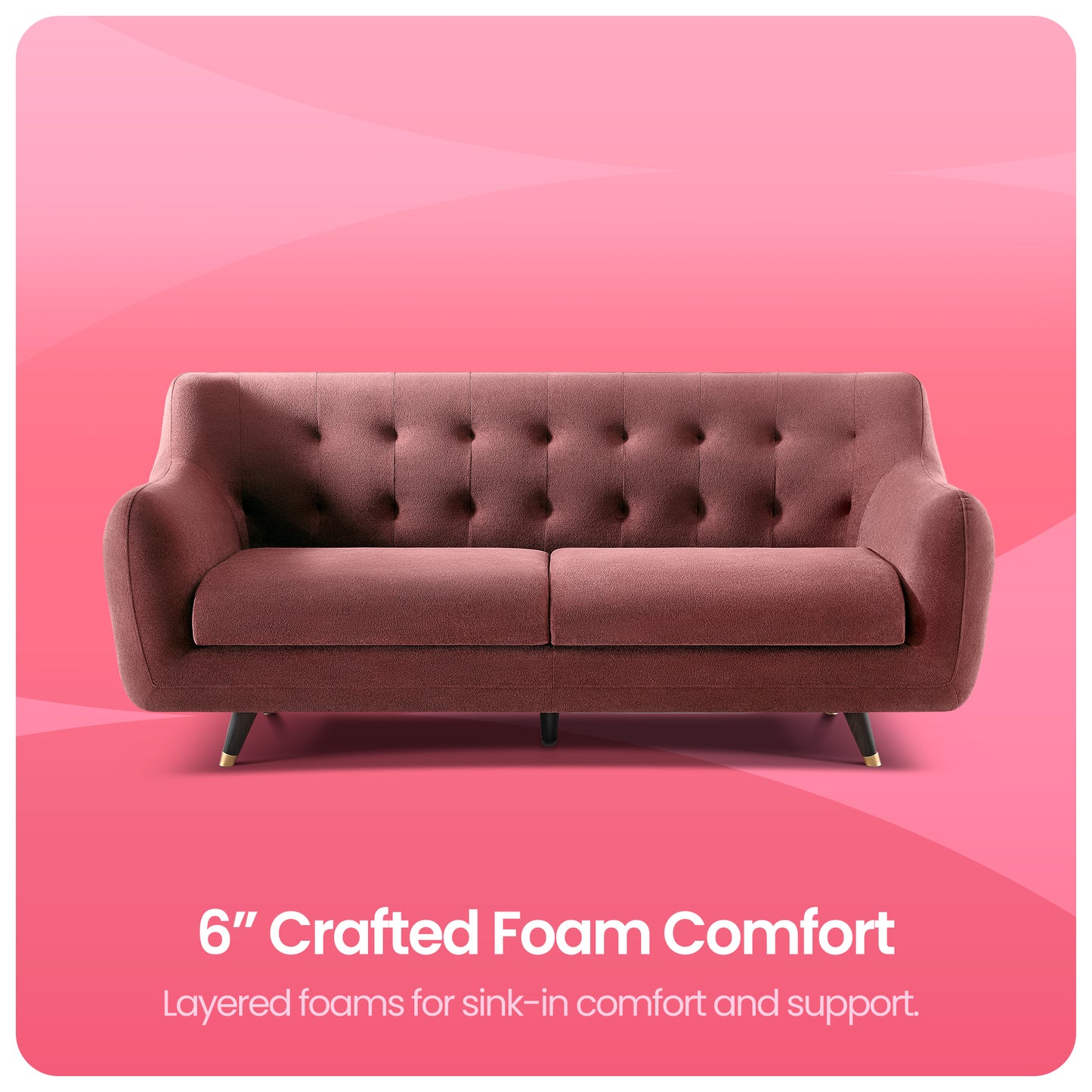 Sofa|Bubbles|3|Seater|Sofa|Fabric|Canyon|Rose