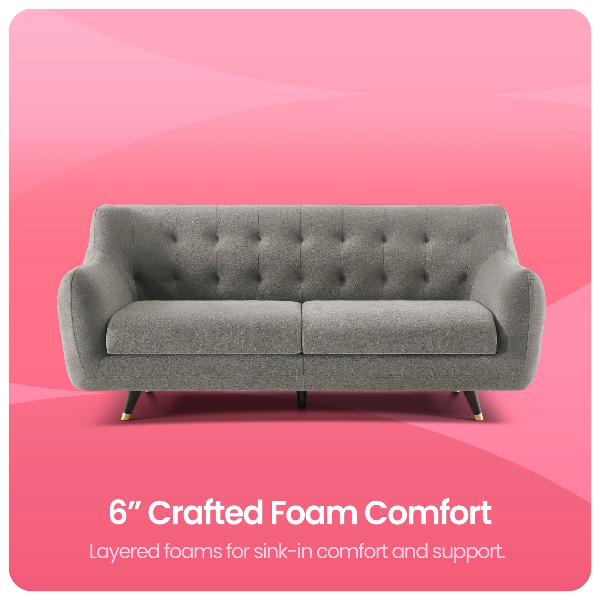 Sofa|Bubbles|3|Seater|Sofa|Fabric|Flint|Grey