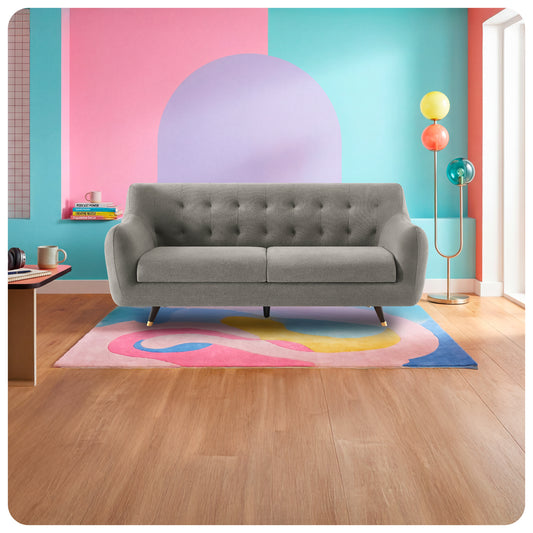 Sofa|Bubbles|3|Seater|Sofa|Fabric|Flint|Grey