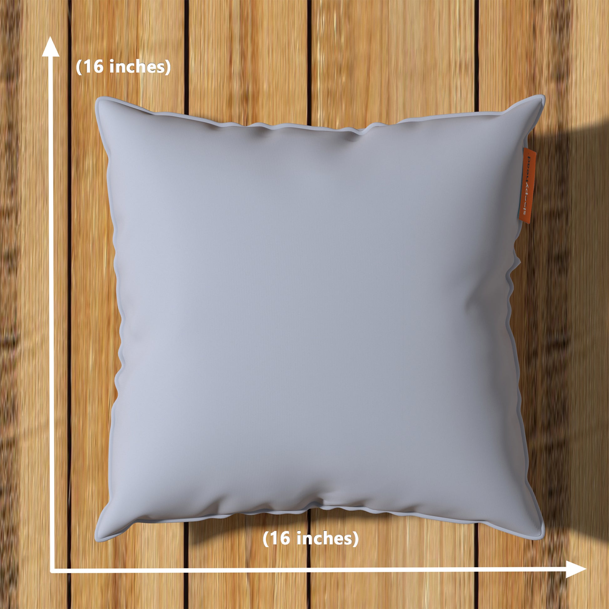 Premium|Fiber|Cushion|Fillers|Grey|Set|of|5