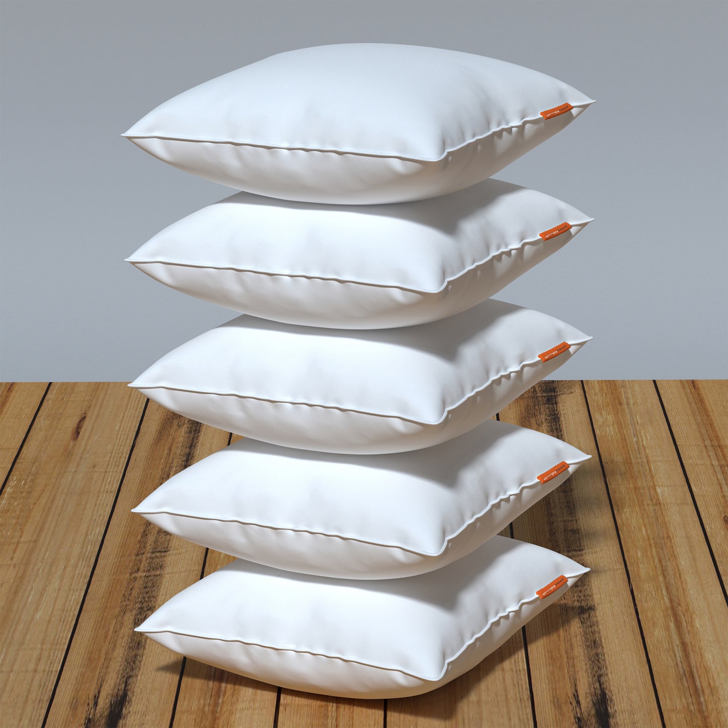 Premium|Fiber|Cushion|Fillers|White|Set|of|5